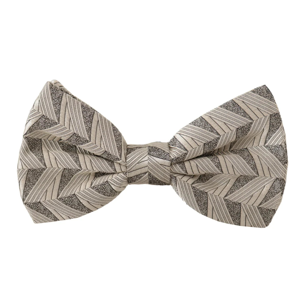 Dolce & Gabbana Gray 100% Silk Adjustable Neck Papillon Bow Tie