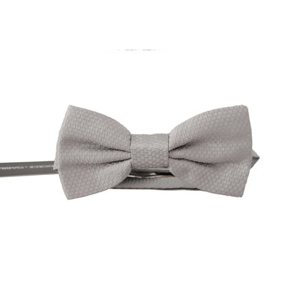 Dolce & Gabbana Gray 100% Silk Adjustable Neck Papillon Tie