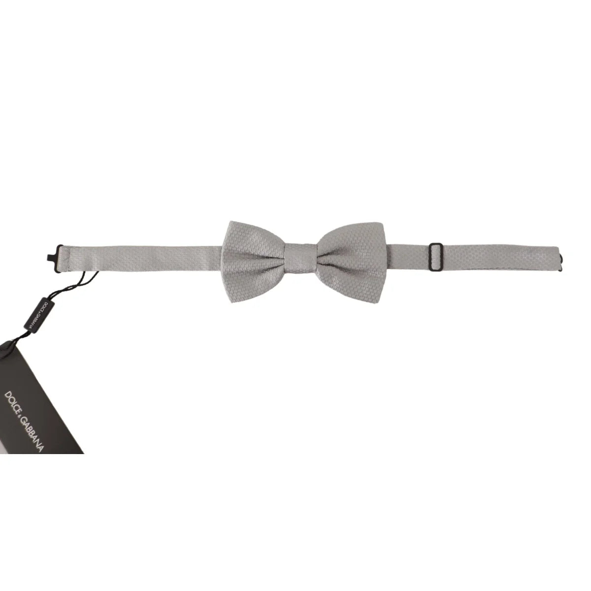 Dolce & Gabbana Gray 100% Silk Adjustable Neck Papillon Tie