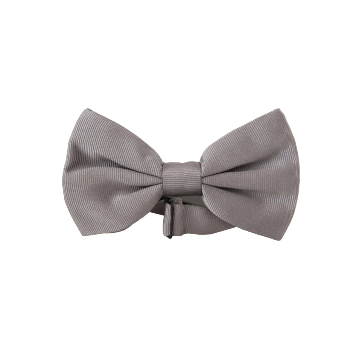 Dolce & Gabbana Gray 100% Silk Adjustable Neck Papillon Tie