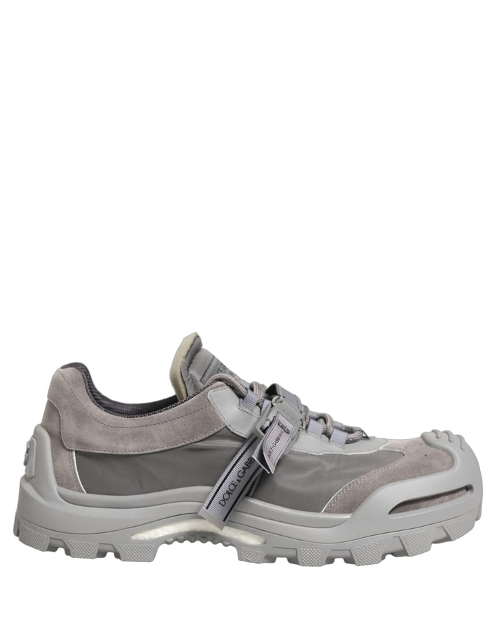 Dolce &amp; Gabbana Gray Airmaster Panelled Low Top Men Sneakers Shoes