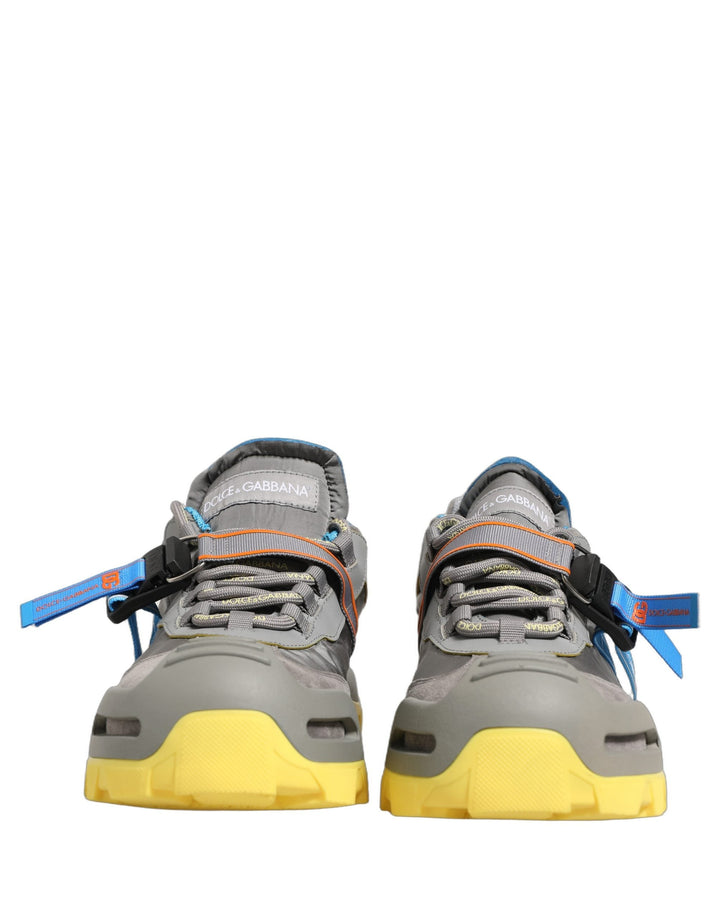 Dolce &amp; Gabbana Gray Airmaster Panelled Low Top Men Sneakers Shoes