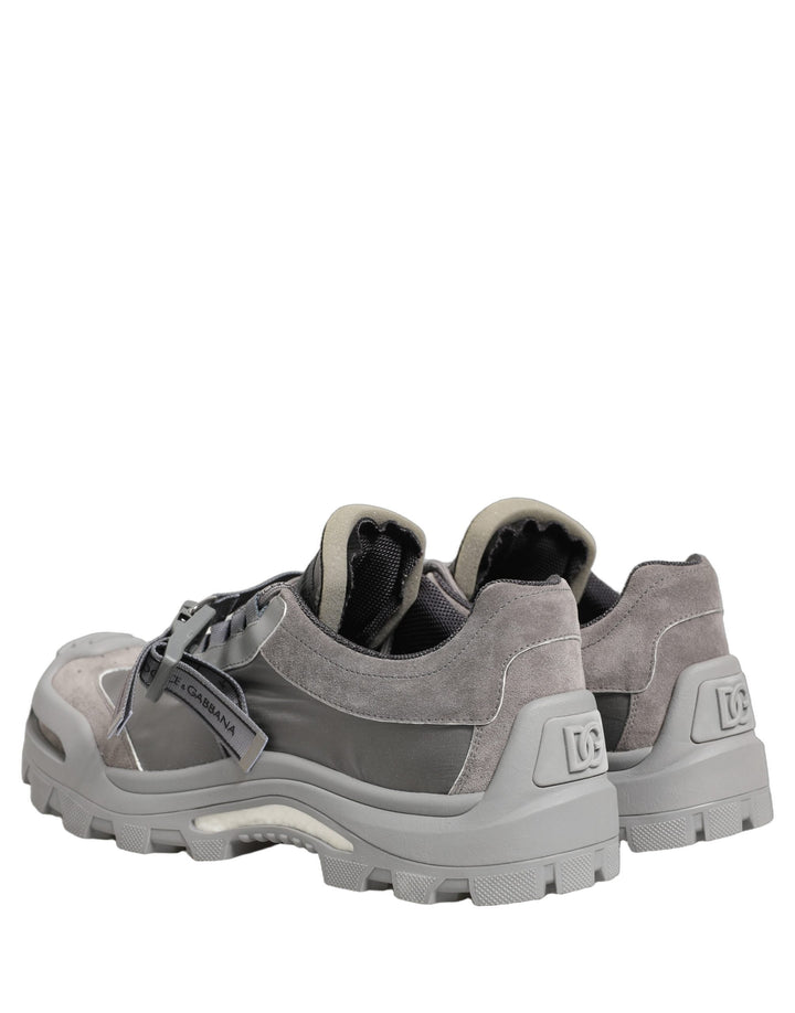 Dolce &amp; Gabbana Gray Airmaster Panelled Low Top Men Sneakers Shoes
