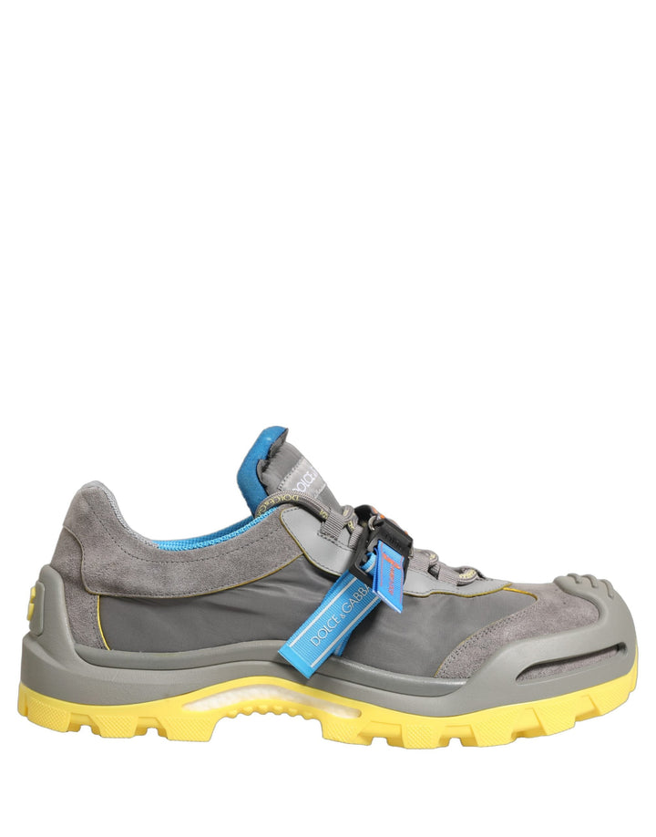Dolce &amp; Gabbana Gray Airmaster Panelled Low Top Men Sneakers Shoes