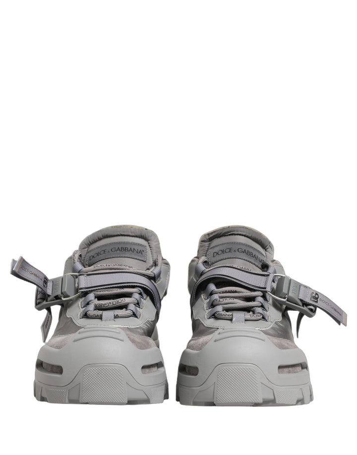 Dolce &amp; Gabbana Gray Airmaster Panelled Low Top Men Sneakers Shoes