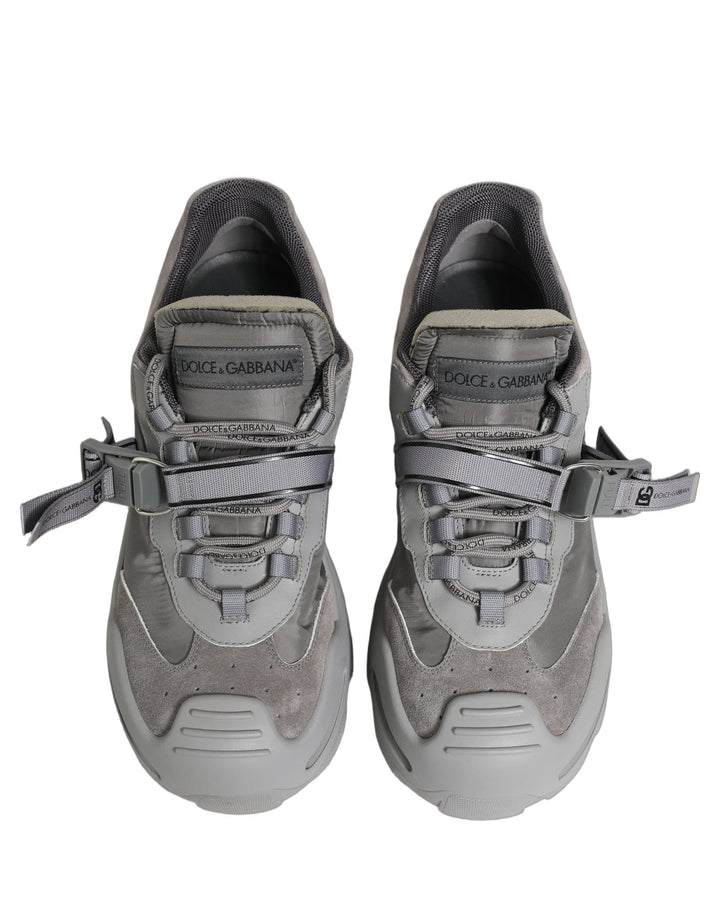 Dolce &amp; Gabbana Gray Airmaster Panelled Low Top Men Sneakers Shoes