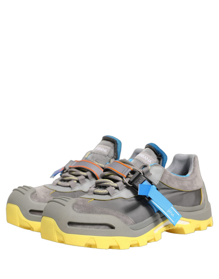 Dolce &amp; Gabbana Gray Airmaster Panelled Low Top Men Sneakers Shoes