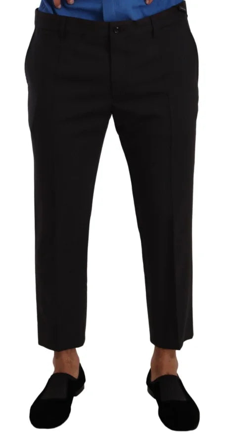Dolce &amp; Gabbana Gray Bordeaux Wool Trouser Dress Pants