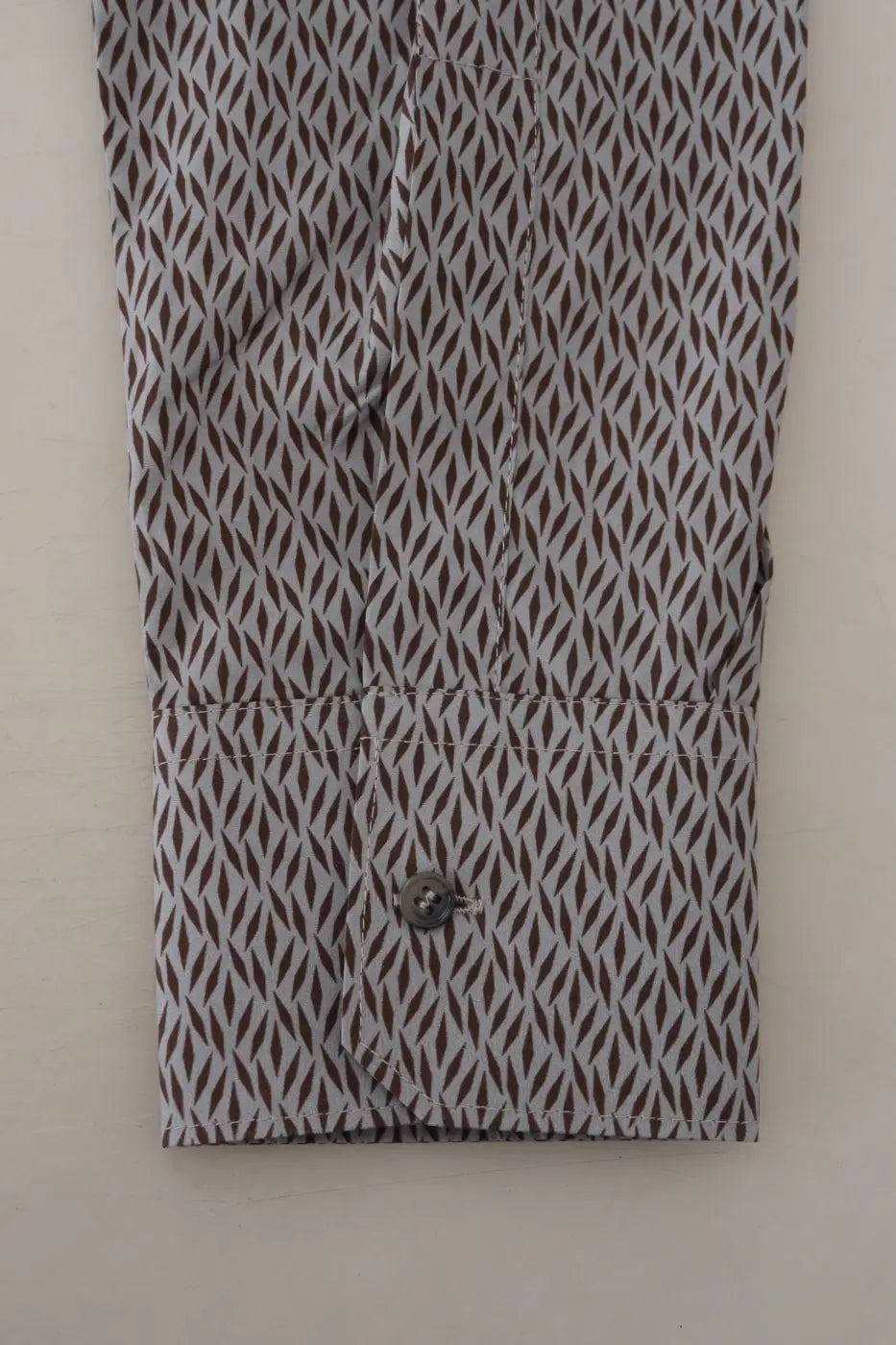 Dolce &amp; Gabbana Gray Brown Gold Slim Fit Dress Formal Shirt