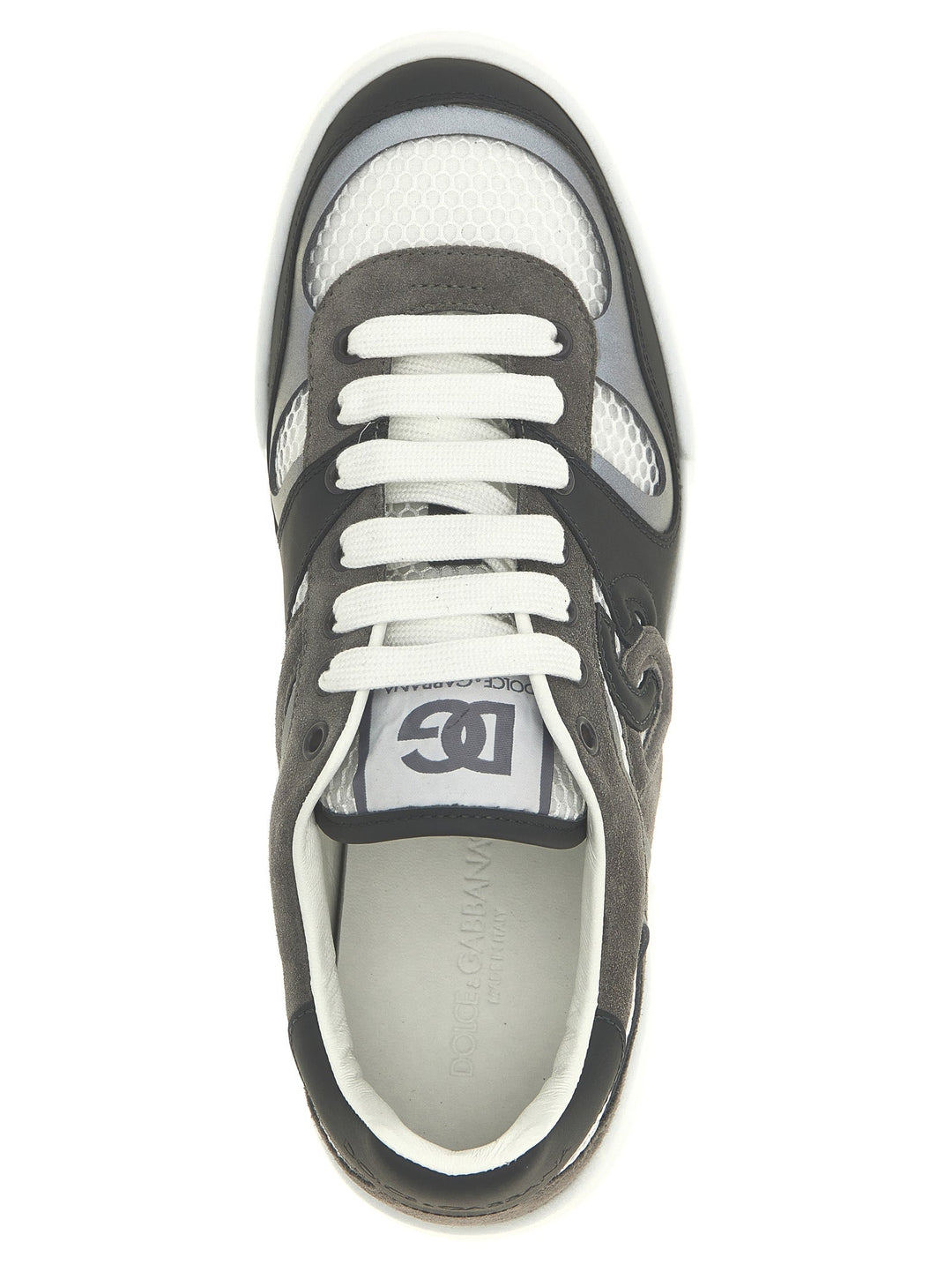 Dolce &amp; Gabbana Gray Calfskin Athletic Sneakers