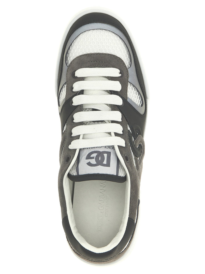 Dolce &amp; Gabbana Gray Calfskin Athletic Sneakers