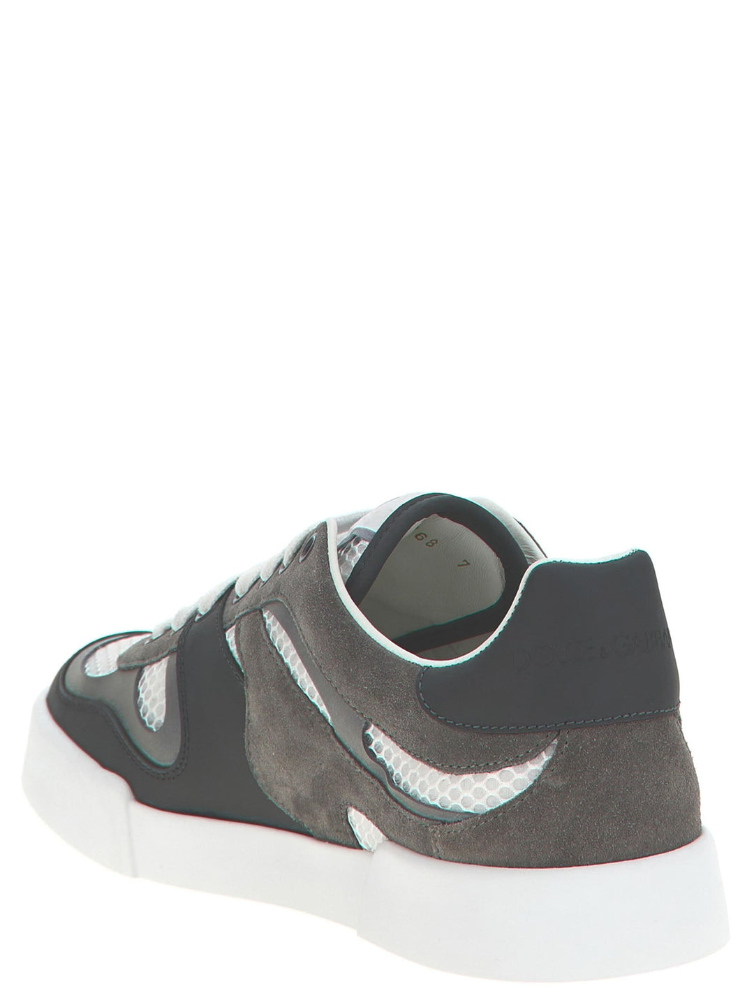 Dolce &amp; Gabbana Gray Calfskin Athletic Sneakers