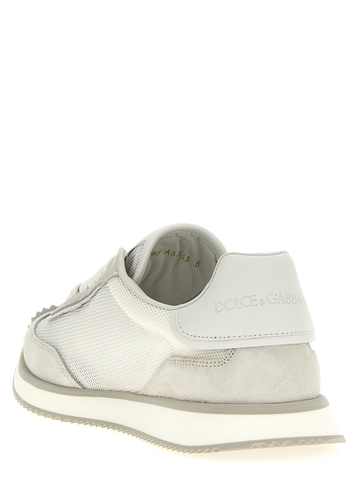 Dolce &amp; Gabbana Gray Calfskin Low Top Sneakers
