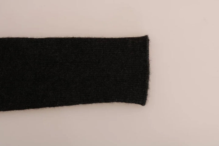 Dolce &amp; Gabbana Gray Cashmere Ribbed Stretch Tights