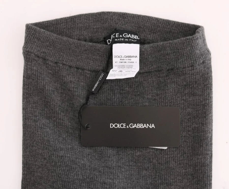 Dolce &amp; Gabbana Gray Cashmere Stretch Tights