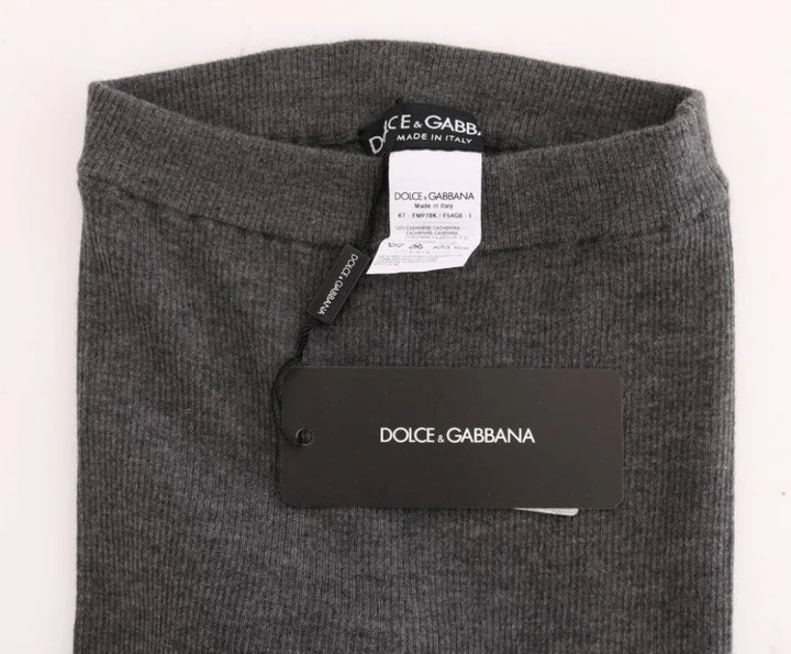 Dolce &amp; Gabbana Gray Cashmere Stretch Tights