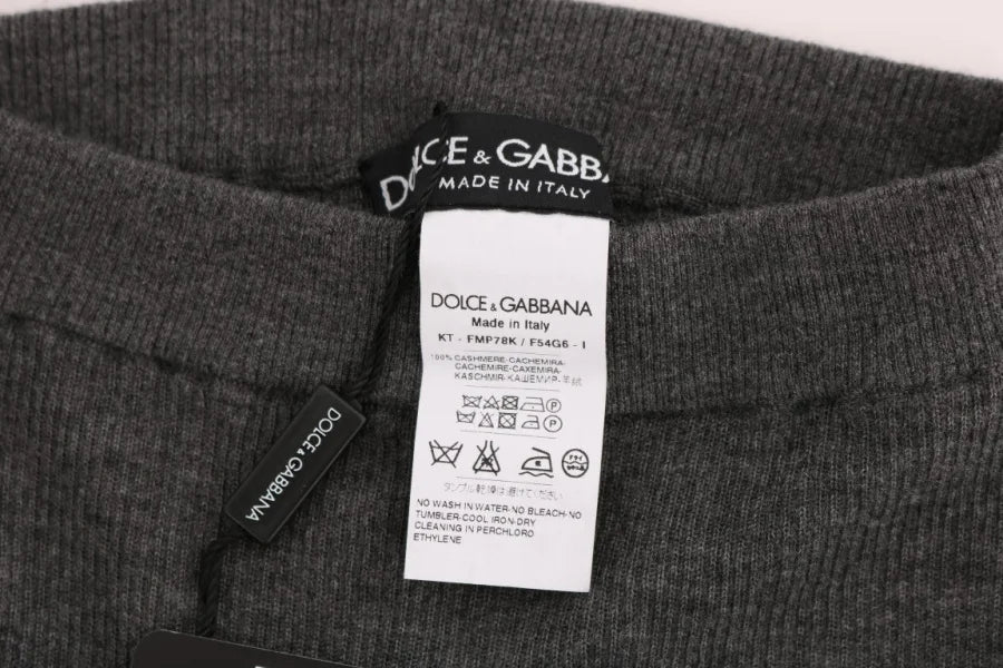 Dolce &amp; Gabbana Gray Cashmere Stretch Tights