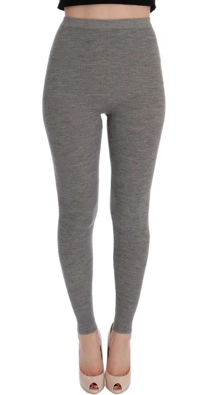 Dolce &amp; Gabbana Gray Cashmere Stretch Tights
