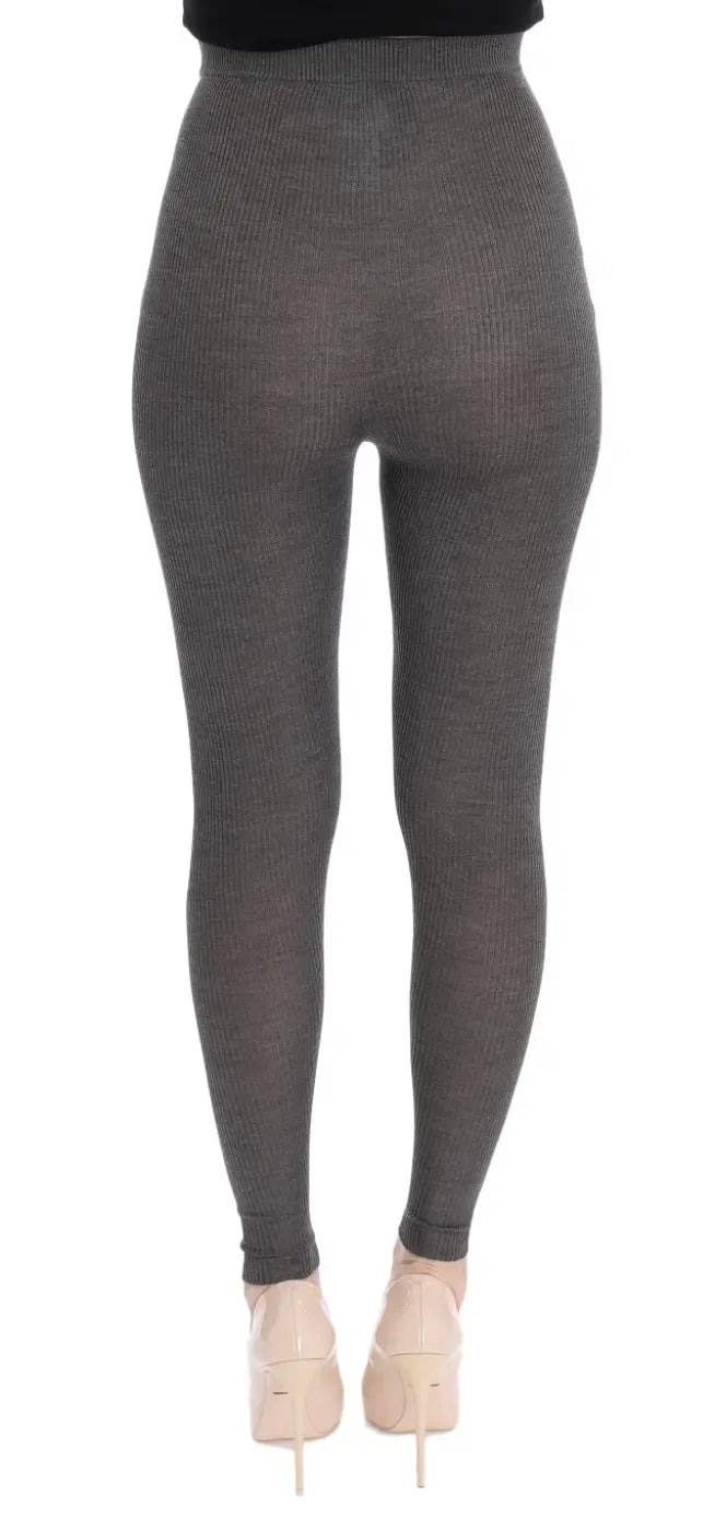 Dolce &amp; Gabbana Gray Cashmere Stretch Tights