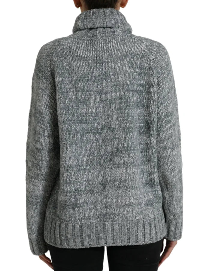Dolce &amp; Gabbana Gray Cashmere Turtle Neck Pullover Sweater