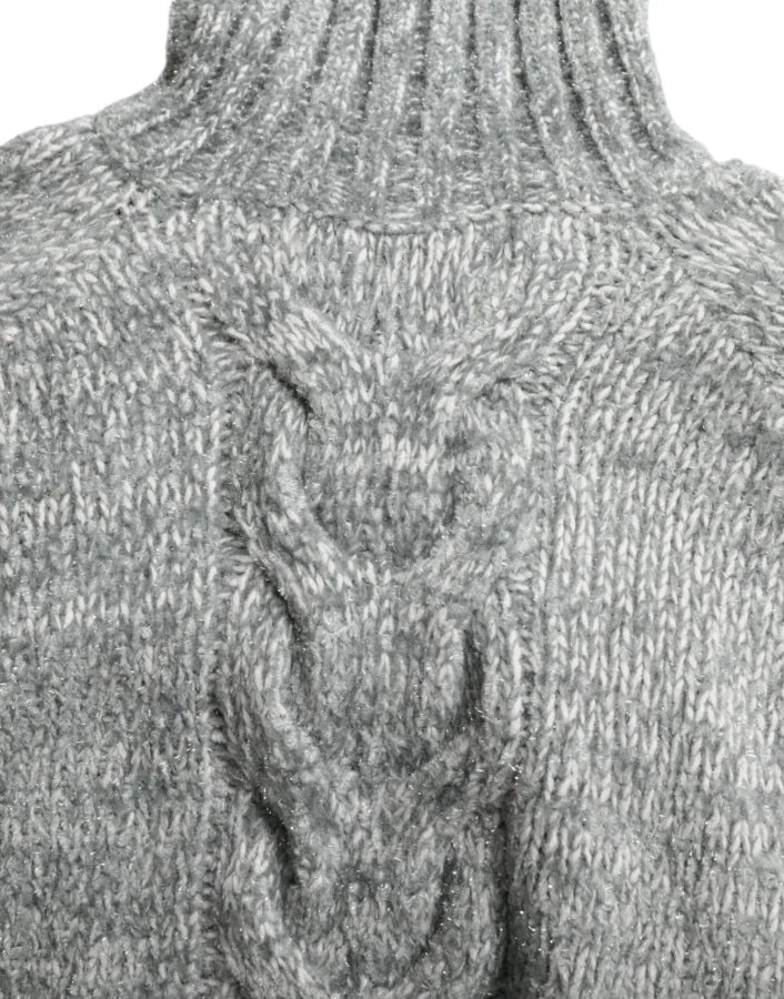 Dolce &amp; Gabbana Gray Cashmere Turtle Neck Pullover Sweater