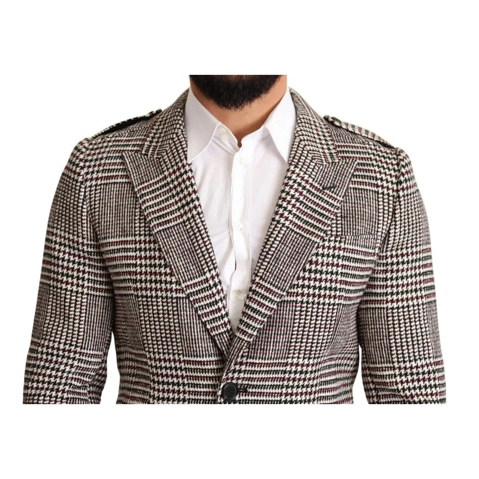 Dolce Gabbana Gray Check Jacket Unleashed Authentic Style &
