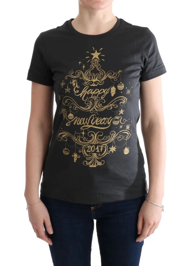 Dolce &amp; Gabbana Gray Cotton 2017 Motive T-Shirt