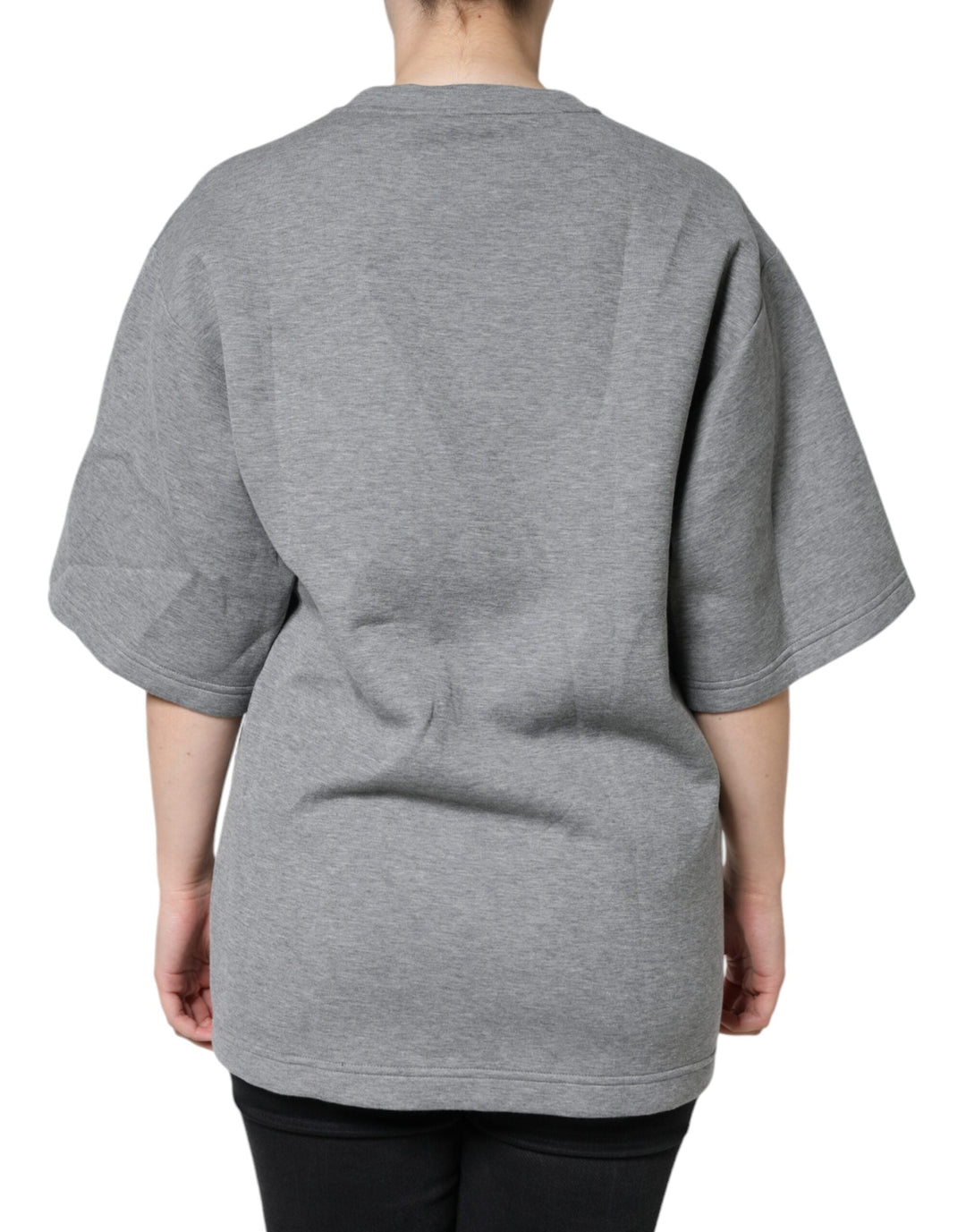 Dolce &amp; Gabbana - Gray Cotton Blend Embellished Tee T-shirt