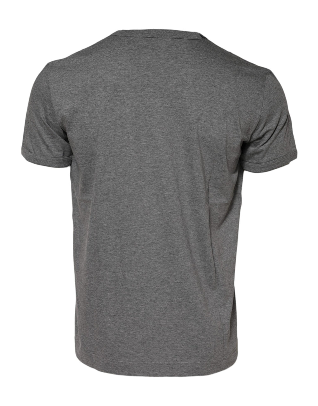 Dolce &amp; Gabbana Gray Cotton Crew Neck Short Sleeves T-shirt