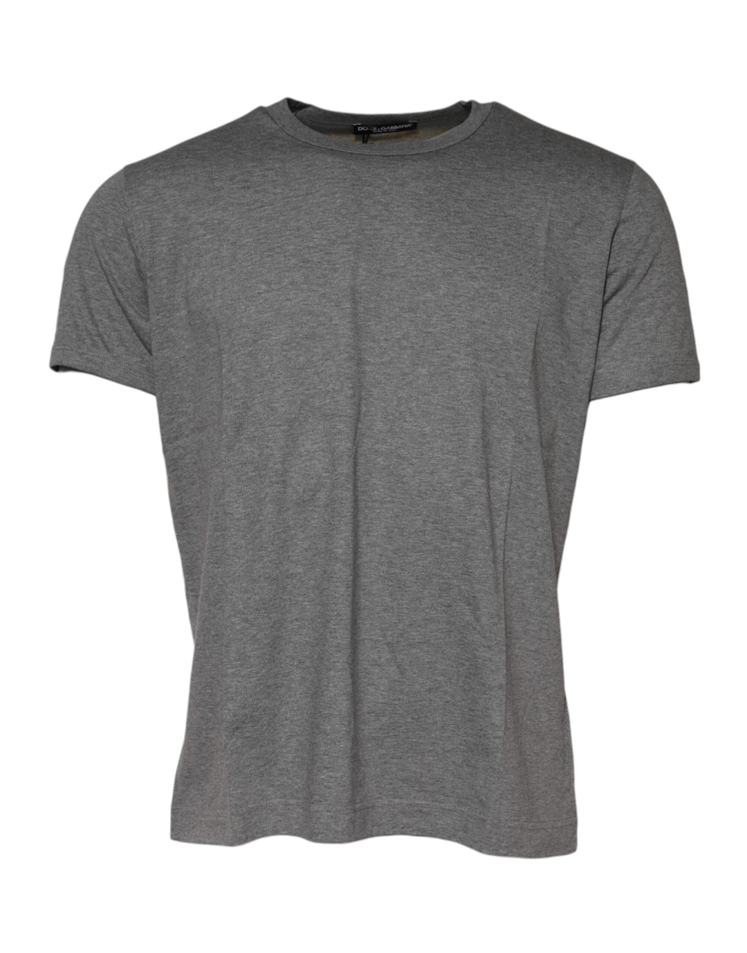 Dolce &amp; Gabbana Gray Cotton Crew Neck Short Sleeves T-shirt