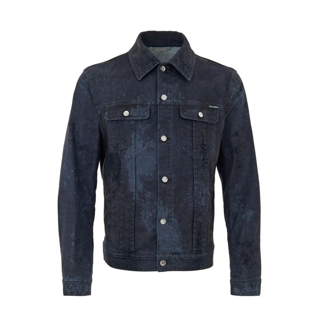 Dolce &amp; Gabbana Gray Cotton Denim Jacket