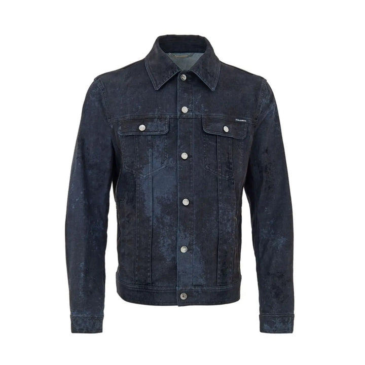 Dolce &amp; Gabbana Gray Cotton Denim Jacket