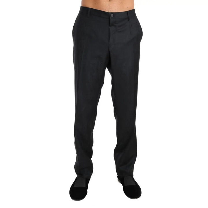 Dolce &amp; Gabbana Gray Cotton Dress Pants