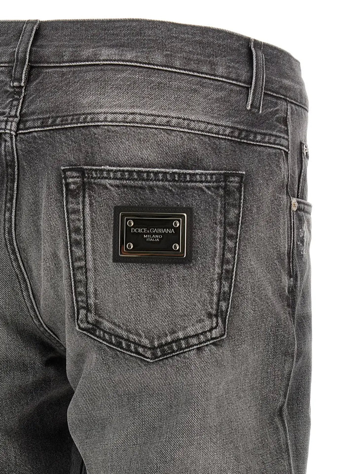 Dolce &amp; Gabbana Gray Cotton Jeans Denim