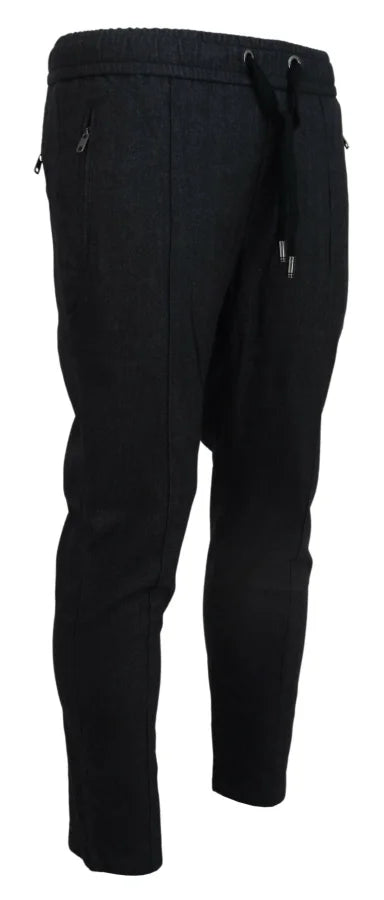 Dolce &amp; Gabbana Gray Cotton Jogger Men Pants