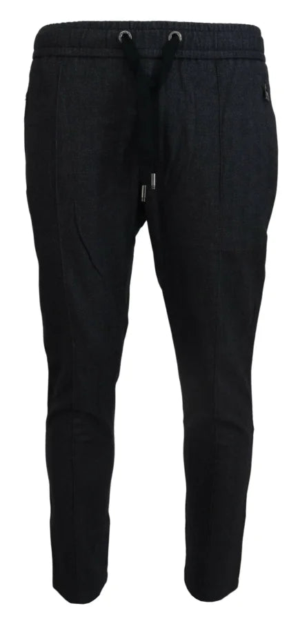 Dolce &amp; Gabbana Gray Cotton Jogger Men Pants