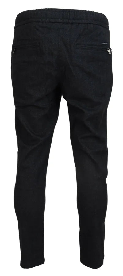 Dolce &amp; Gabbana Gray Cotton Jogger Men Pants