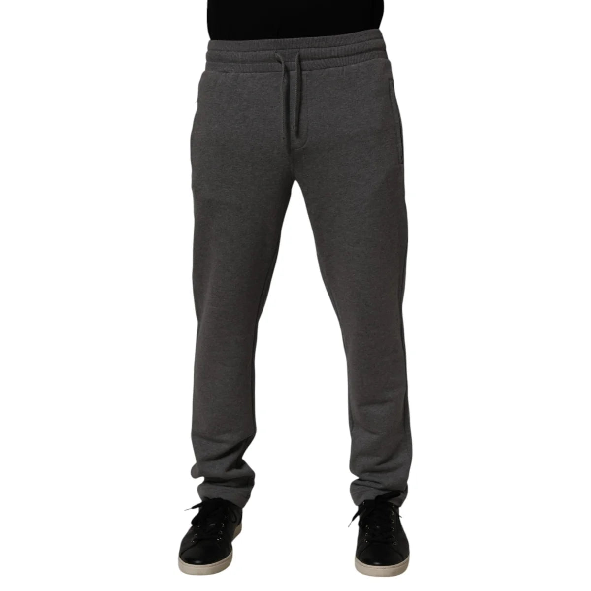Dolce & Gabbana Gray Cotton Jogger Sweatpants with Elastic Waistband