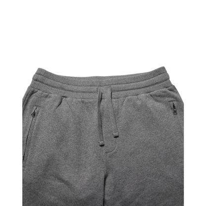 Dolce & Gabbana Gray Cotton Jogger Sweatpants with Elastic Waistband