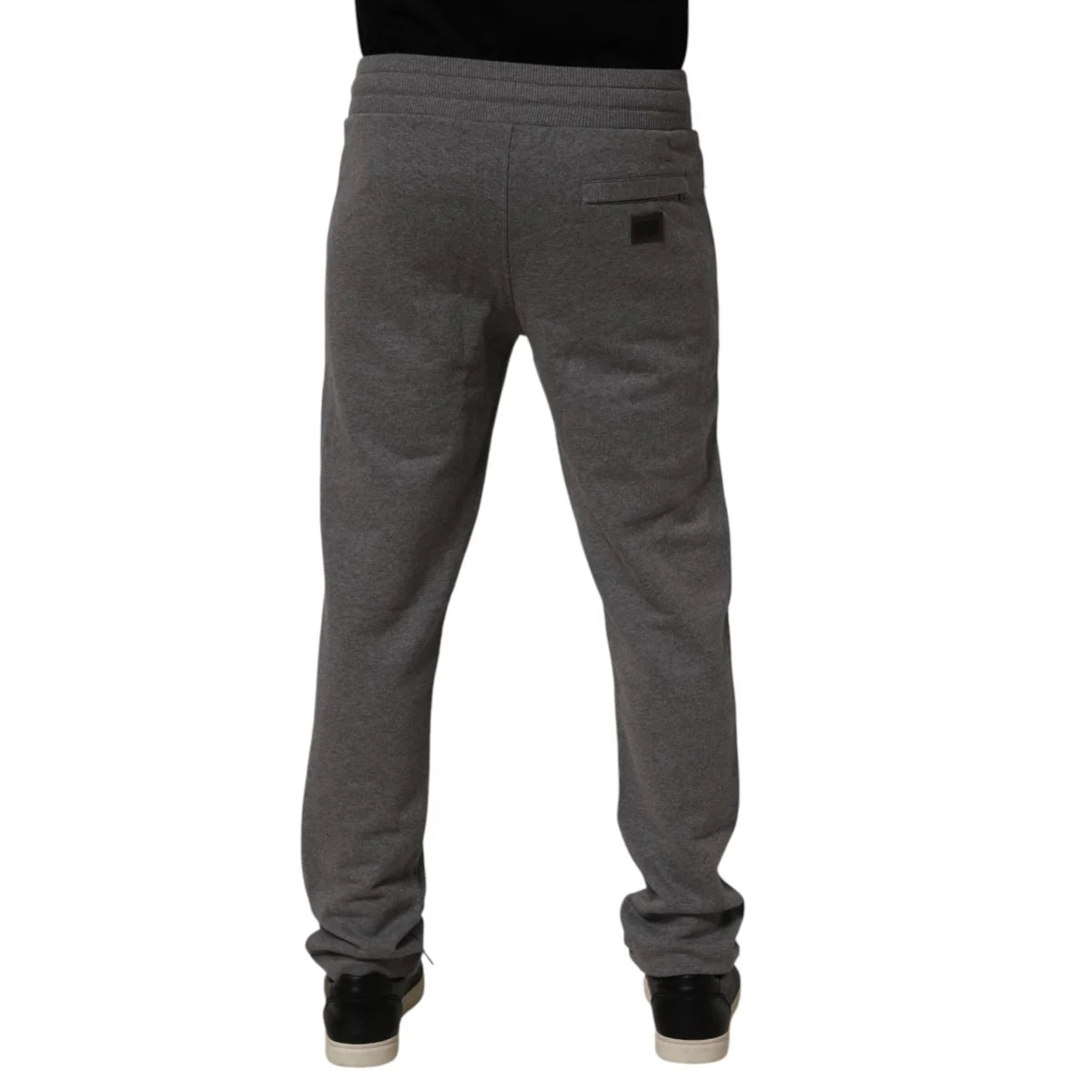 Dolce & Gabbana Gray Cotton Jogger Sweatpants with Elastic Waistband