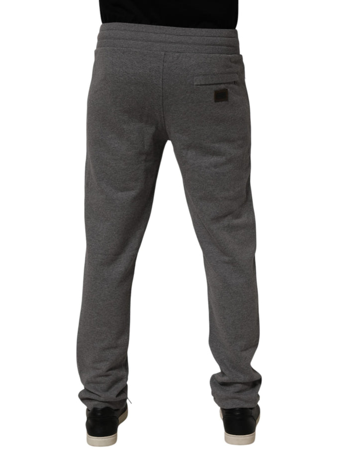Dolce &amp; Gabbana Gray Cotton Jogger Sweatpants Trouser Pants