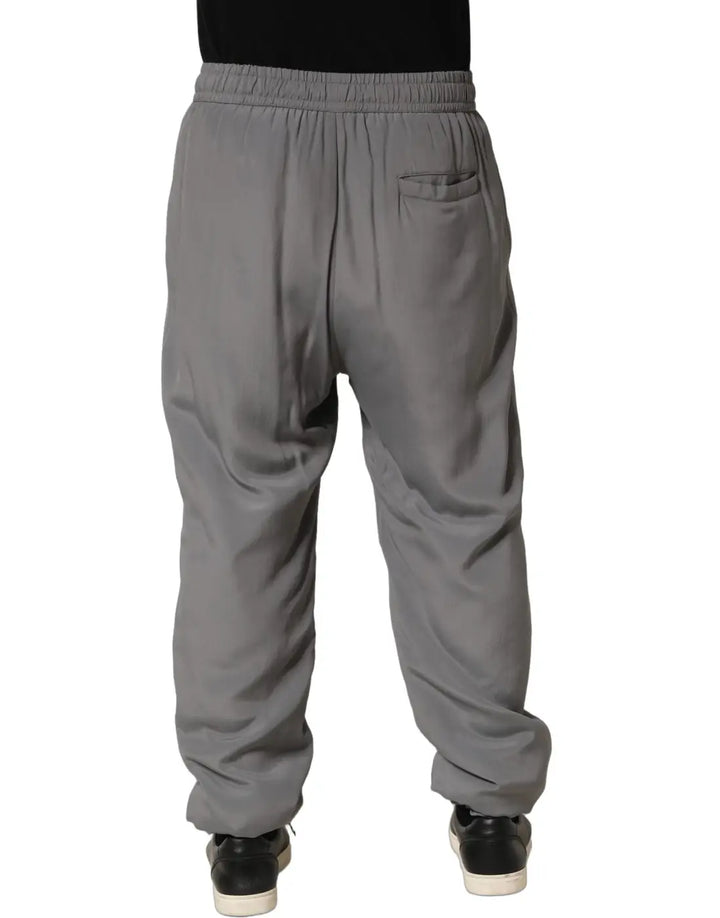 Dolce &amp; Gabbana Gray Cotton Jogger Sweatpants Trouser Pants