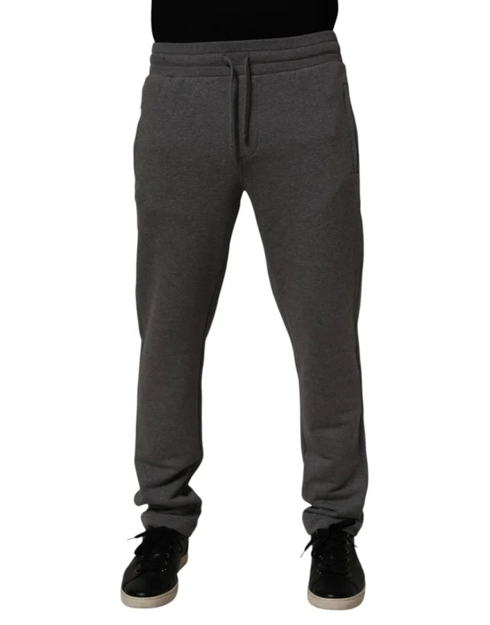 Dolce &amp; Gabbana Gray Cotton Jogger Sweatpants Trouser Pants