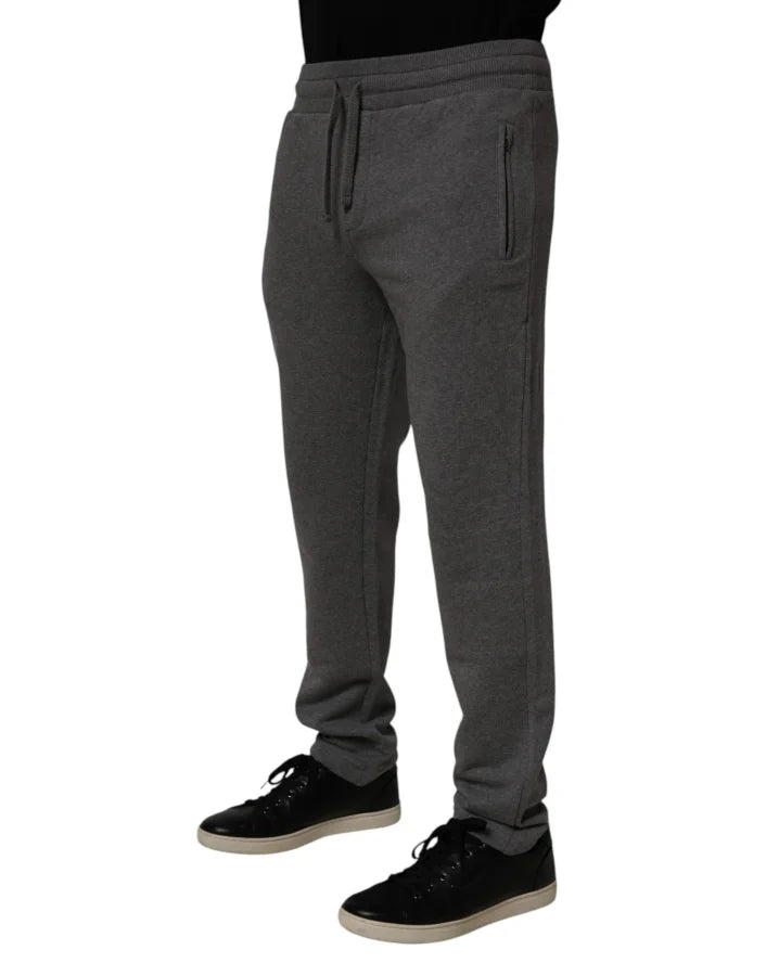 Dolce &amp; Gabbana Gray Cotton Jogger Sweatpants Trouser Pants