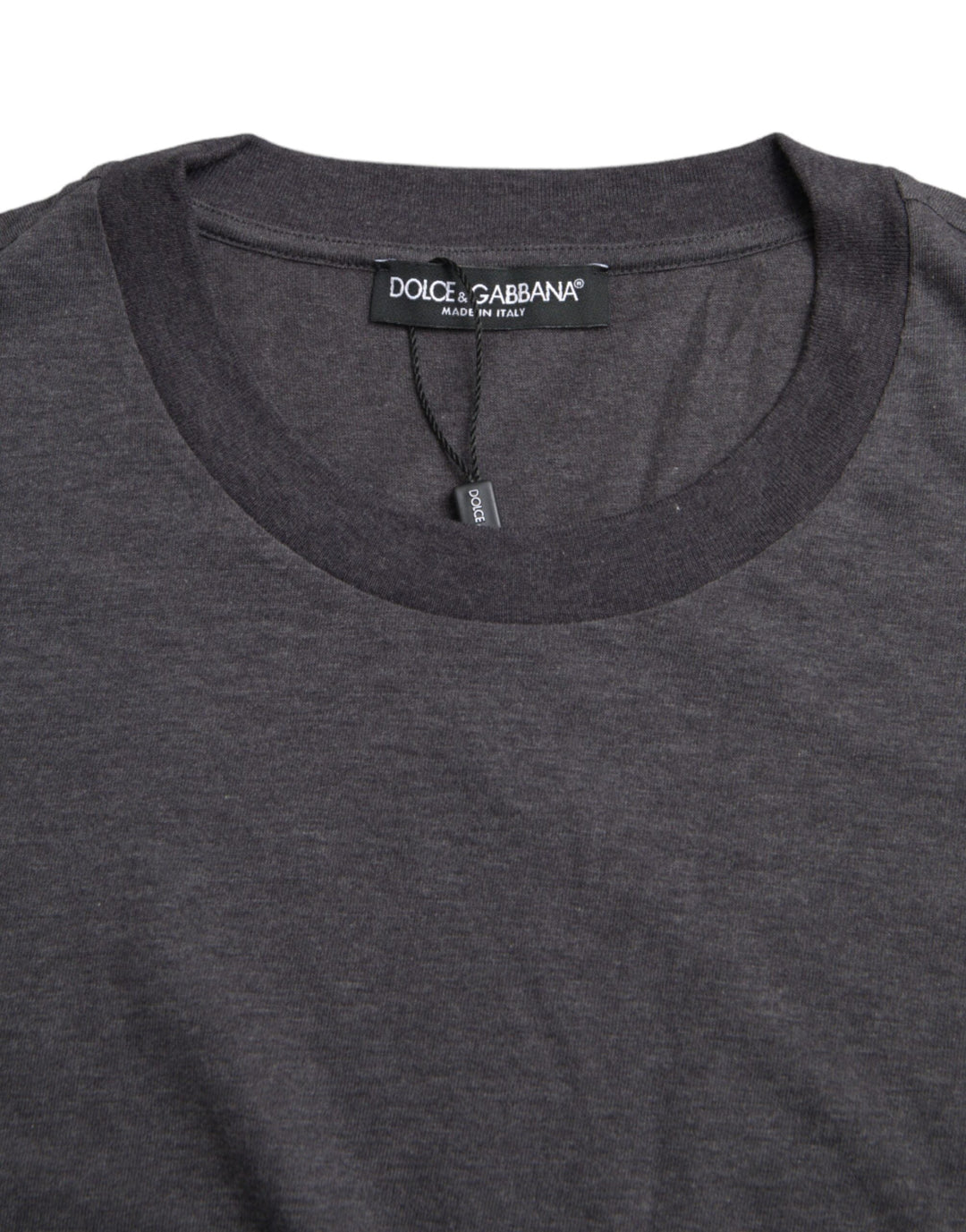 Dolce &amp; Gabbana Gray Cotton Round Neck Short Sleeve T-shirt