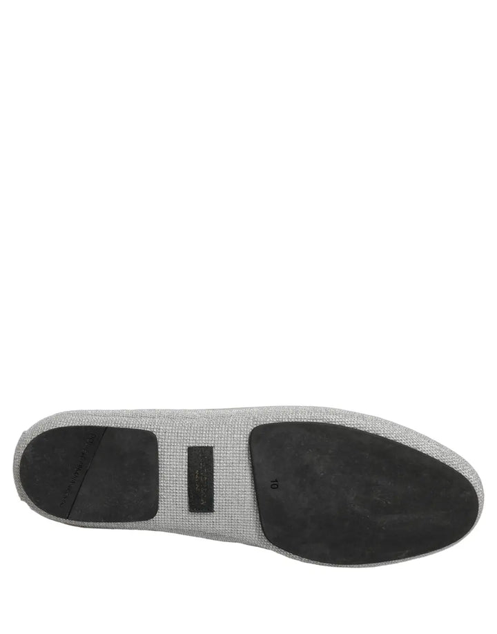 Dolce &amp; Gabbana Gray Crown Rose Angel Embroidery Loafer Shoes
