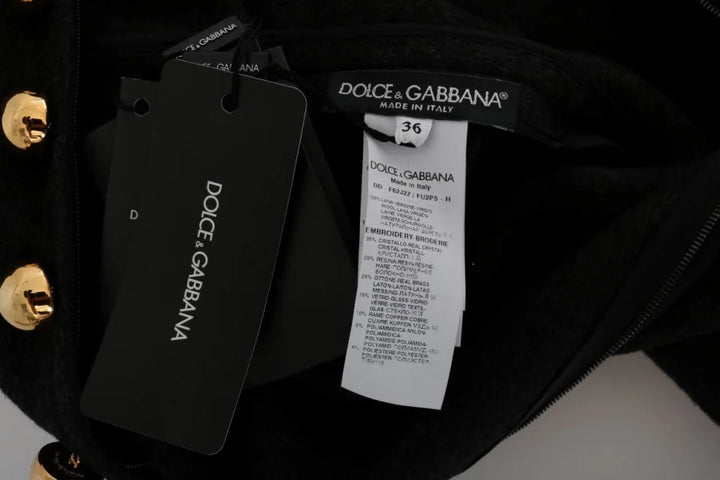 Dolce &amp; Gabbana Gray Crystal ’Dreaming of My Prince’ Dress
