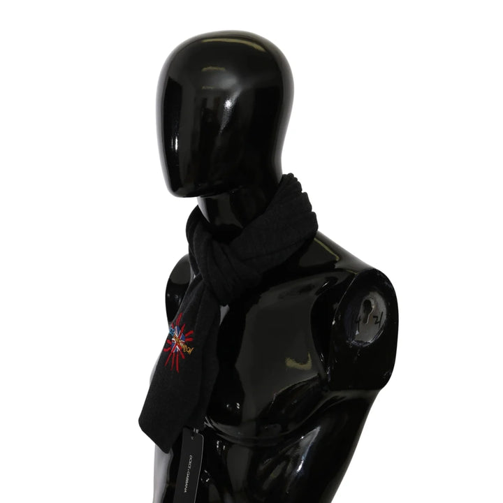 Dolce & Gabbana Gray #DGLovesLondon Wrap Shawl Wool Scarf