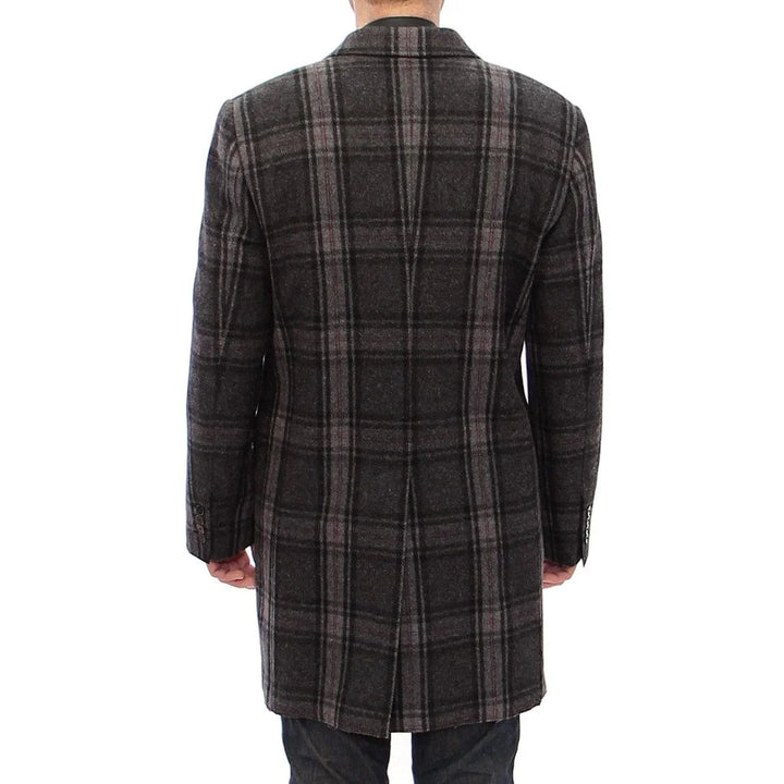 Dolce & Gabbana Gray Double Breasted Coat Jacket