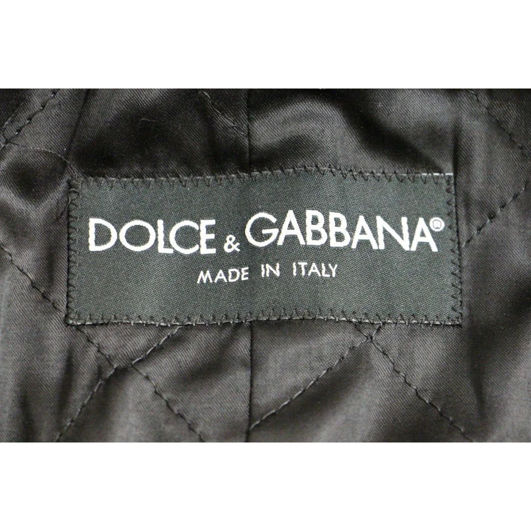 Dolce & Gabbana Gray Double Breasted Coat Jacket